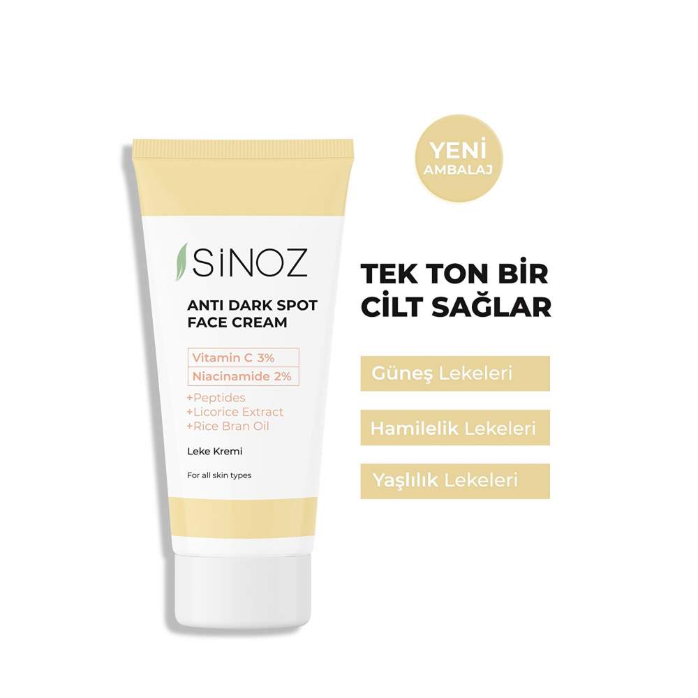 Sinoz %3 C Vitaminli Koyu Leke Karşıtı Ton Eşitleyici 40 ml Krem Sinoz %3 C Vitaminli Koyu Leke Karşıtı Ton Eşitleyici 40 ml Krem